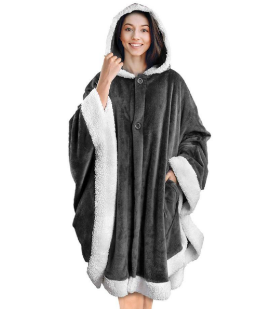 Double-Sided Hoodie Wearable Blanket - Image 13