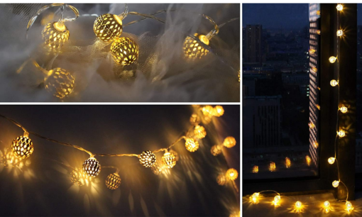 1.5m 10 LED Moroccan Ball String Lights - Image 11