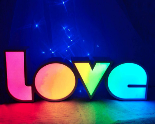 Rainbow LOVE Letter Lamp - Image 14