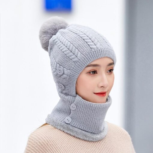 Winter Warm Knitted Cap＆Neck Warmer Sets - Image 19