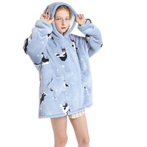 Kids Oversized Fluffy Hoodie Blanket - Image 10