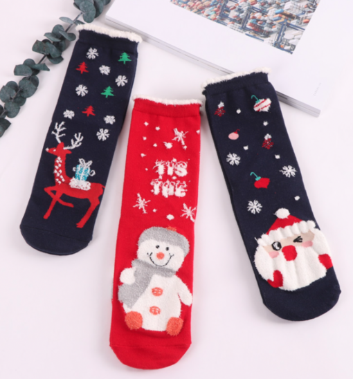 3 Pairs Christmas Cotton Socks - - Image 6