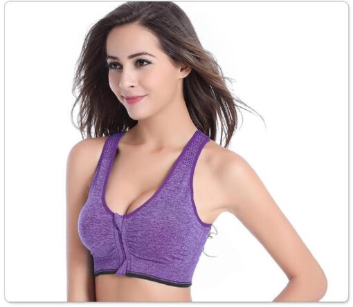 Women's Fitness Front Closure Push Up Bra - Image 19