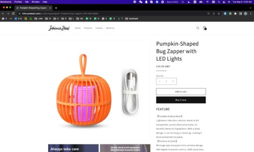 One or Two Pumpkin-Shaped Bug Zapper with LED Lights - Image 11