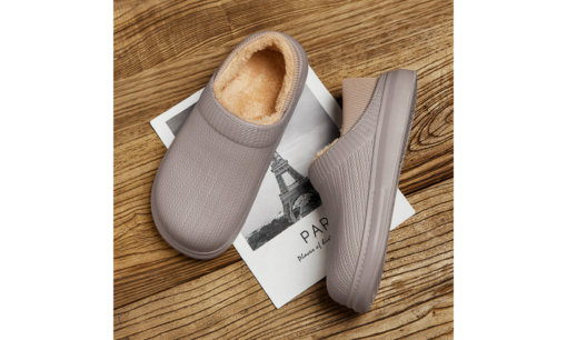 Non-Slip Rubber Slippers with Short Fleece - Image 9