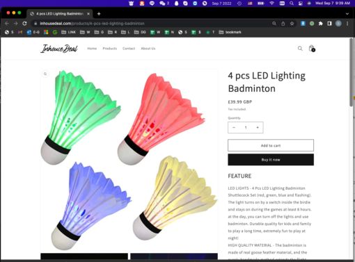 4 or 8 pcs LED Luminous badminton Badminton Shuttlecocks - Image 5