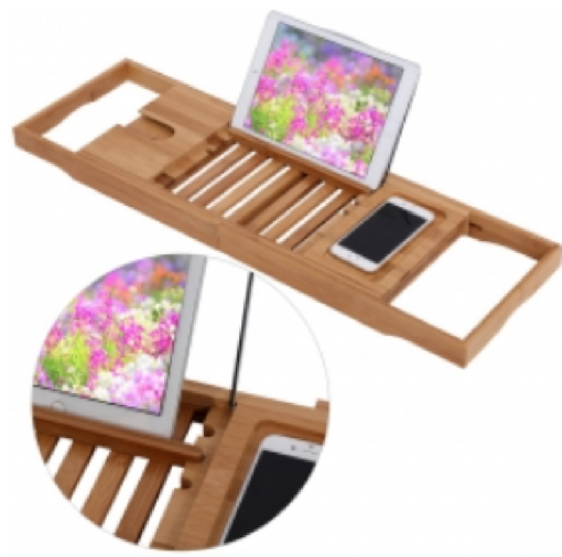 Bamboo Bathtub Shelf Rack Organiser - limited stock - Image 8