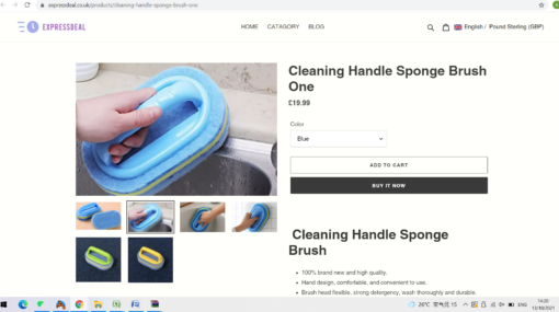 Handheld Bathroom Surface Cleaning Sponge - Image 2