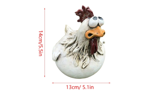 Funny Chicken Fence Decor Statues - Image 4