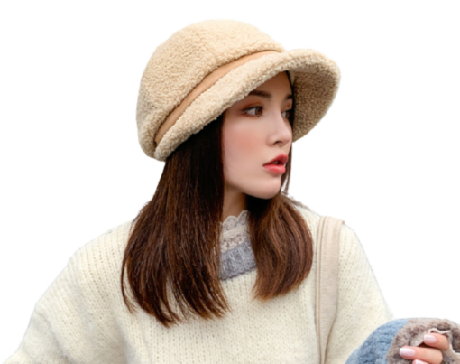 Women Faux Wool Warm Cap - Image 3