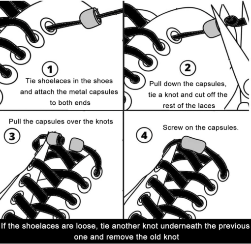 Capsule Shape Metal Lock Elastic No-Tie Shoelace - Image 18