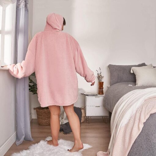 Portable Heated Sherpa Oversized Hoodie Blanket