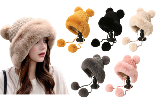 Winter Oversize Head Warmer with Pom Pom