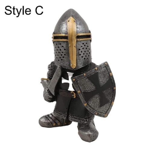 Standing Middle Ages Knight Statue Yard Decoration - Image 10