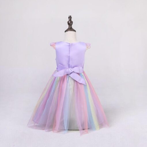 Kids Sleeveless Rainbow Unicorn Princess Dress - Image 11