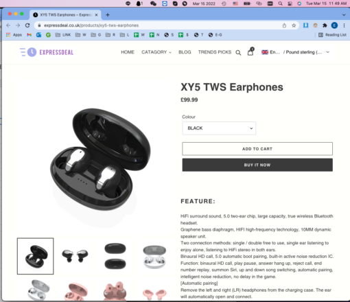 XY5 TWS Wireless Earphones - Image 2