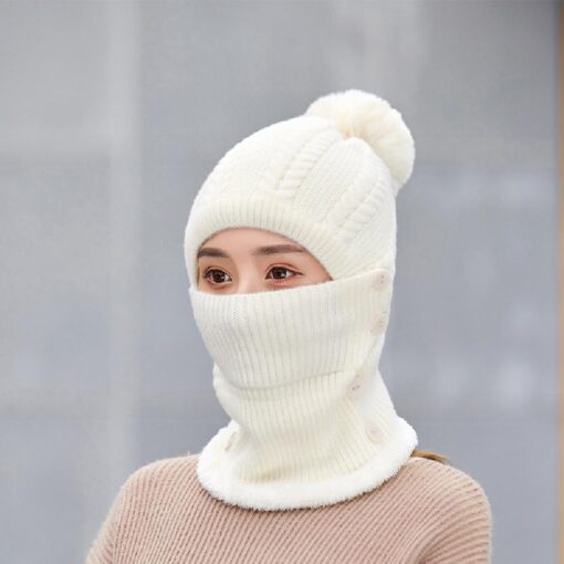 Winter Warm Knitted Cap＆Neck Warmer Sets - Image 6