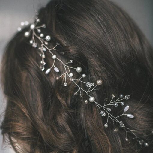 Extra Long Pearl and Crystal Beads Hair Accessories Set - Image 5