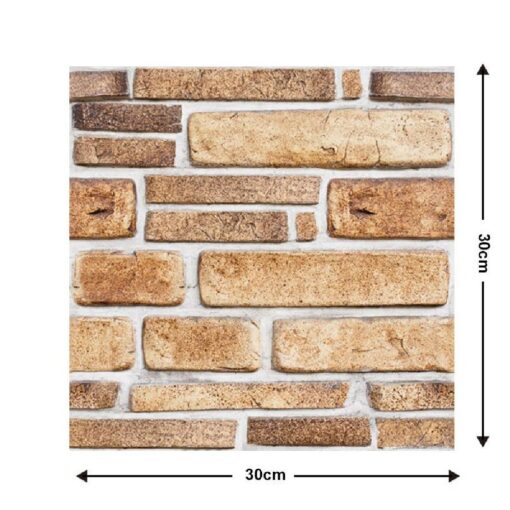 10 piece Waterproof PVC 3D Tile Brick Wall Sticker - Image 15