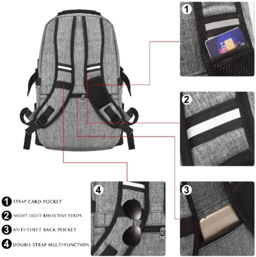 Basketball Backpack with USB Charging Port - Image 7