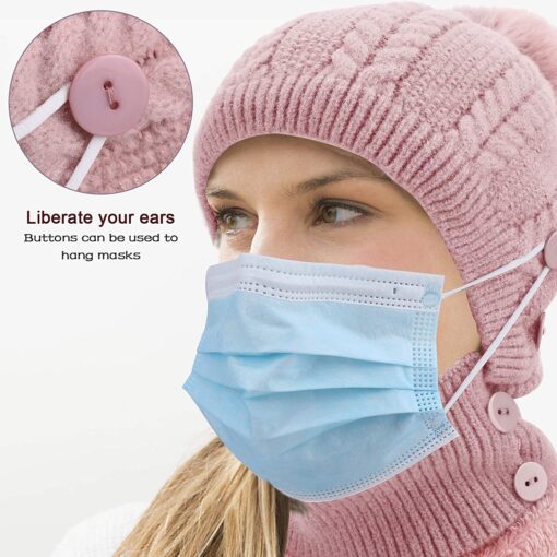 Winter Warm Knitted Cap＆Neck Warmer Sets - Image 13