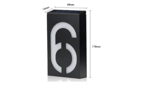 One or Two Solar LED Number Door Plaque Lamp - Image 9