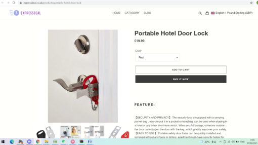 Portable Room Door Lock - Image 6