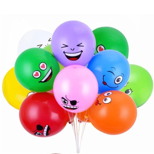 100 Pcs Emoji Party Latex Balloons 12 Inch - Image 14