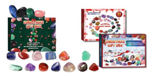 24 Grid Advent Calendar Gem Stone Blind Gift box