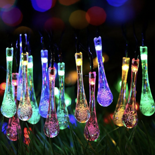 30 LEDS 6.5M Water drop Solar Fairy Lights - Image 9