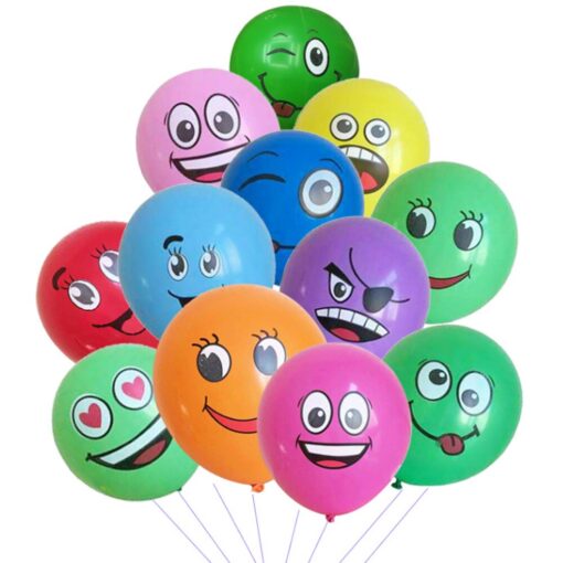 100 Pcs Emoji Party Latex Balloons 12 Inch - Image 13