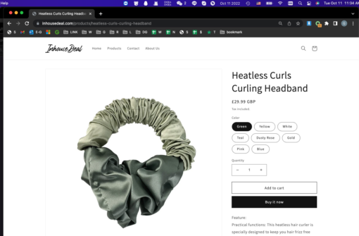 Heatless Curls Curling Headband - Image 8