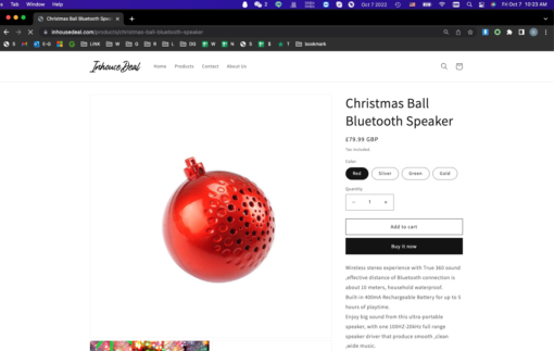 Christmas Ball Bluetooth Speaker - Image 11