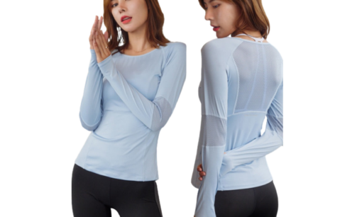 Women’s Sports Wear Fitness Long Sleeve T-shirt - Image 2