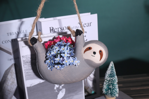 One or Two Ceramic Sloth Planter - Image 2