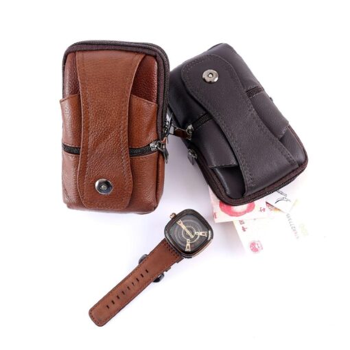 Fashion PU Leather Waist Multifunction Ba - Image 9