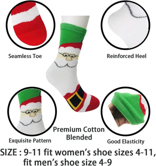 1 or 15 Paris Christmas Funny Novelty Colorful Socks - Image 16