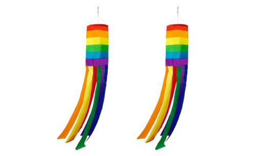 One, Two or Four Rainbow Windsock Flag - Image 6