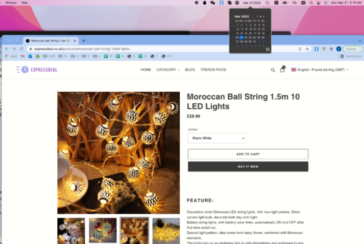 1.5m 10 LED Moroccan Ball String Lights - Image 5