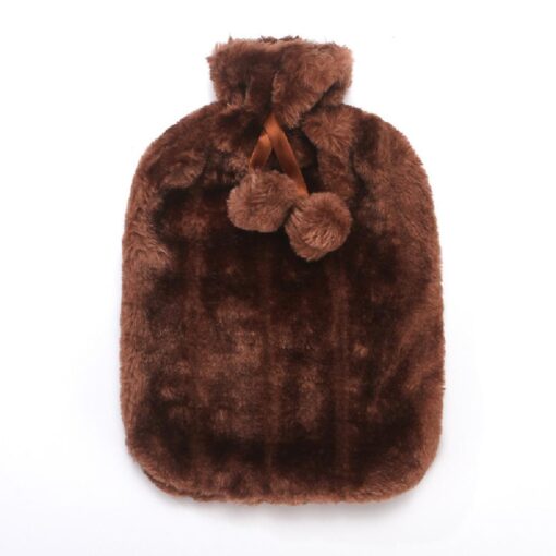 2L Rubber Hot Water Bottle with Faux Fluffy Cover - Image 9