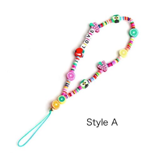 One or Three Rainbow Color Beaded Phone Chain - Image 3