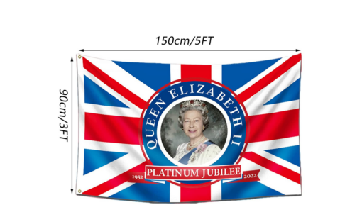 One or Ten Pcs Queen Elizabeth 70th Anniversary Platinum Jubilee Flag - Image 12