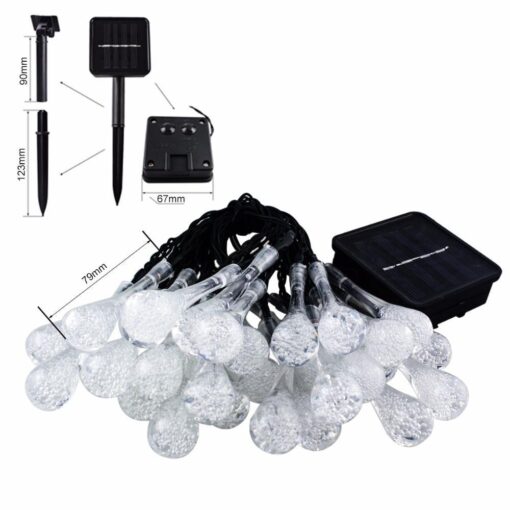 30 LEDS 6.5M Water drop Solar Fairy Lights - Image 12