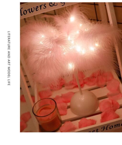 Feather Table Lamp Night Ligh - Image 8