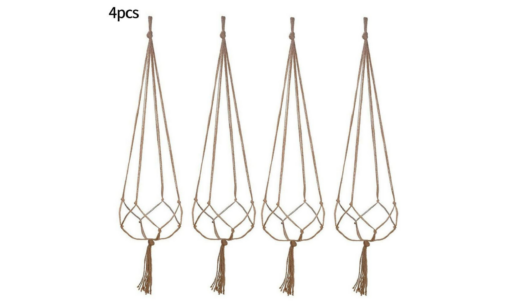 4, 8 or 12 Pcs Flower Basket Rope Macrame Wall Hanging Plant Pot Plants Hanger - Image 6