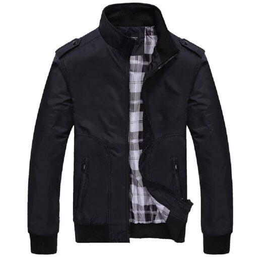 Casual Solid Fashion Harrington Classic jacket - Image 6