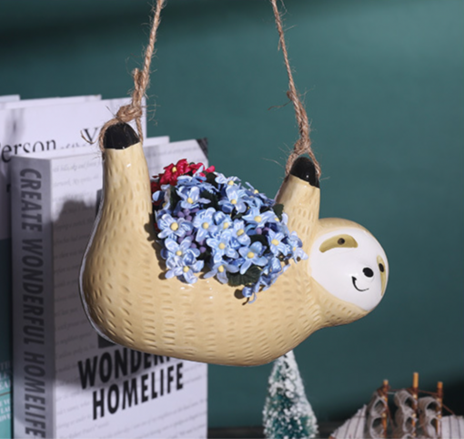 One or Two Ceramic Sloth Planter - Image 5