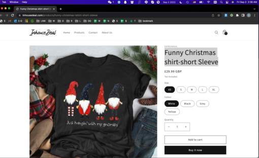 Just Hangin with My Gnomies Funny Christmas shirt-short Sleeve - Image 4