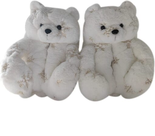 Winter Warm Cozy Plush Teddy Bear Colorful Slippers - Image 6