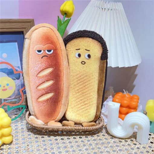 One or Three Funny Bread Pencil Case Creative Plush Pencil Bag - Image 9